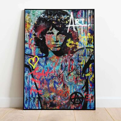Jim Morrison Light My Fire Graffiti Poster (42 x 59.4cm)