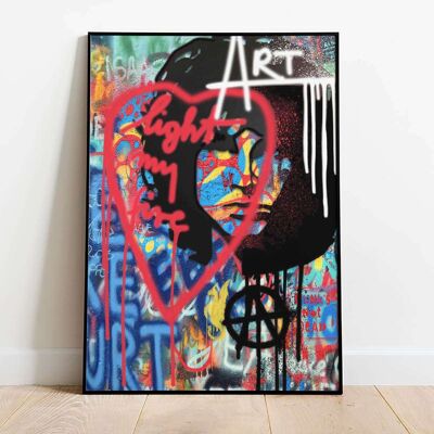 Jim Morrison Pop Graffiti Poster (61 x 91 cm)