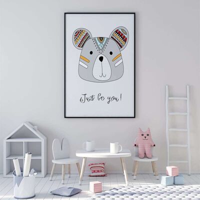 Just Be You Bear Nursery Poster (50 x 70 cm)
