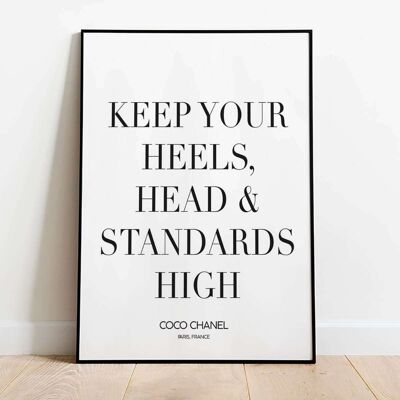 Keep Your Heels Typography Poster (50 x 70 cm)