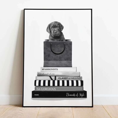 Labrador Dog Fashion Animal Poster (42 x 59.4cm)