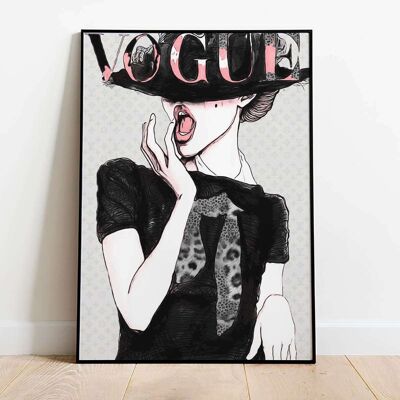 Lady Blush Pink Fashion Poster (50 x 70 cm)