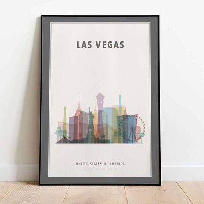 Las Vegas Skyline City Map Poster (50 x 70 cm)