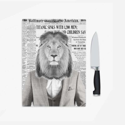 Lion Gent Newspaper Chopping Board