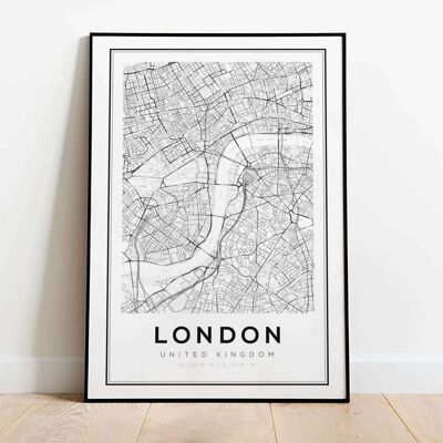 London City Map Poster (42 x 59.4cm)