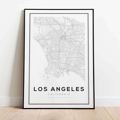 Los Angeles City Map Poster (42 x 59.4cm)