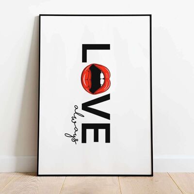 Love Always Typography Poster (42 x 59.4cm)