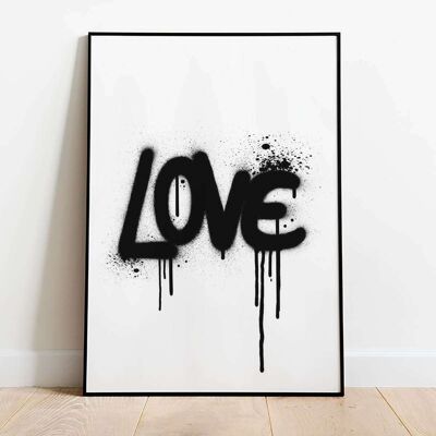 Love Graffiti Typography Poster (42 x 59.4cm)