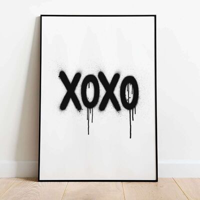 Love xoxo Typography Poster (50 x 70 cm)