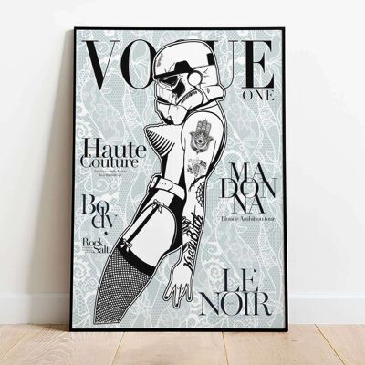 Magazine Cover Madonna Duck Egg Lace Fashion Poster (42 x 59.4cm)