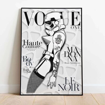 Magazine Cover Madonna White 3D Fashion Poster (50 x 70 cm)