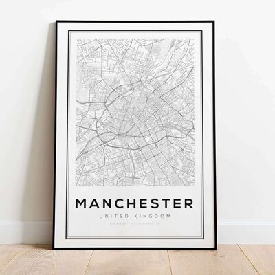 Manchester City Map Poster (42 x 59.4cm)