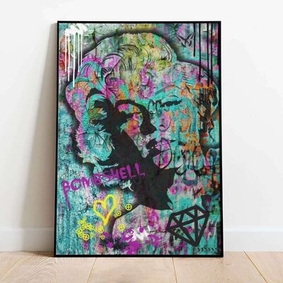 Marilyn Bombshell Pop Graffiti Poster (42 x 59.4cm)