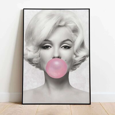 Marilyn Monroe Bubble Gum Fashion Photography Poster (50 x 70 cm)