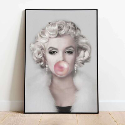 Marilyn Monroe Hollywood Pink Bubblegum Poster (50 x 70 cm)
