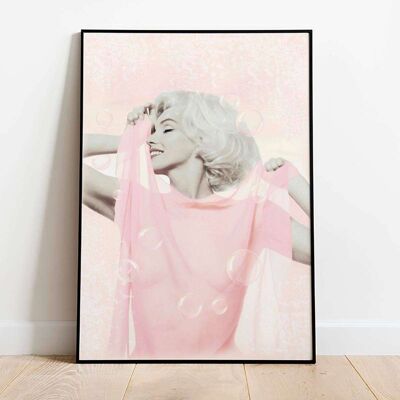 Marilyn Monroe Pink Photography Poster (42 x 59.4cm)