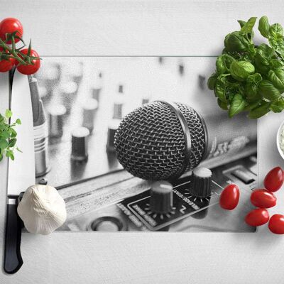 Microphone Music Chopping Board