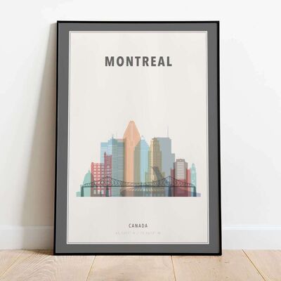 Montreal Skyline City Map Poster (50 x 70 cm)