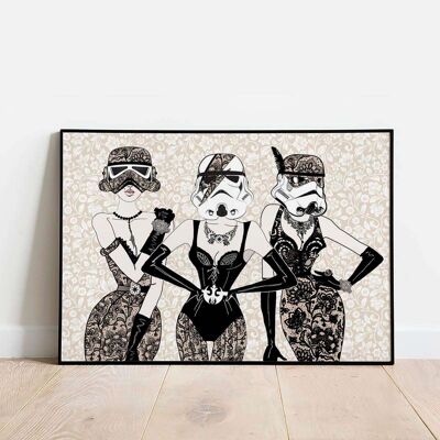 Moulin Rogue Trio Stormtrooper Poster (42 x 59.4cm)