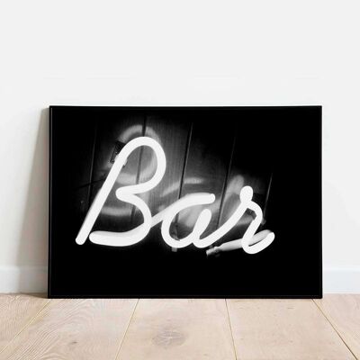 Neon Bar White Poster (61 x 91 cm)