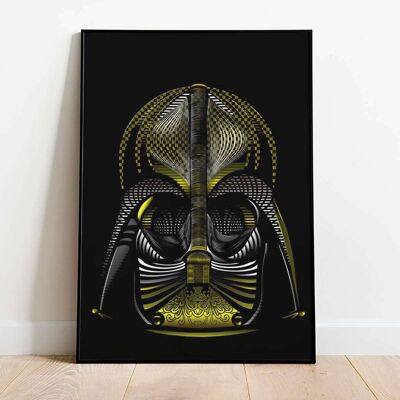 Neon Darth Vader Inspired Poster (42 x 59.4cm)