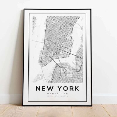 New York City Map Poster (50 x 70 cm)