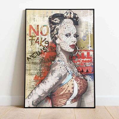 No Fake News Pop Art Poster (50 x 70 cm)