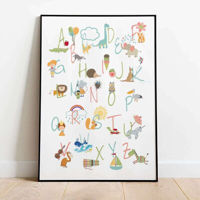 Nursery Alphabet Fashion Poster (50 x 70 cm)