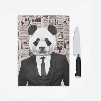 Panda Guy Newspaper Chopping Board