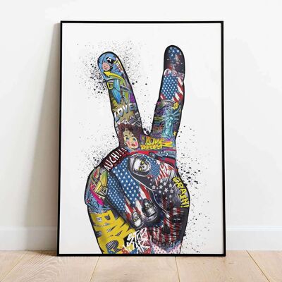 Peace Hand Po Poster (50 x 70 cm)