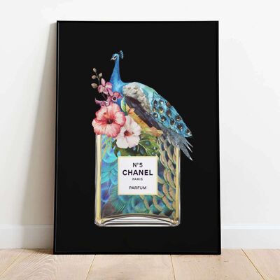 Peacock Floral Perfume Poster (50 x 70 cm)