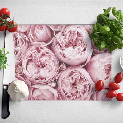 Peony Baby Pink Plant Chopping Board