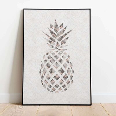 Pineapple Marble Abstract Tropical Poster (50 x 70 cm)