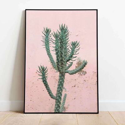 Pink Cactus Tropical Poster (42 x 59.4cm)