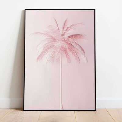 Pink Palm Tropical Poster (61 x 91 cm)