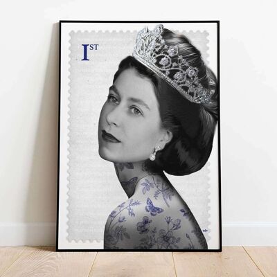 Platinum Jubilee Queen Elizabeth Stamp Poster (42 x 59.4cm)