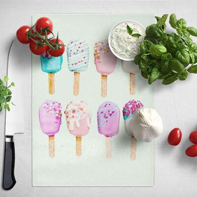 Popsicles Green Ice cream Chopping Board