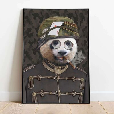 Private Panda Animal Military Poster (42 x 59.4cm)