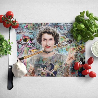 Queen Elizabeth - Her Royal Hipster Chopping Board