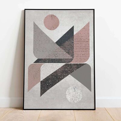 Reflections Blush Pink Abstract Poster (50 x 70 cm)