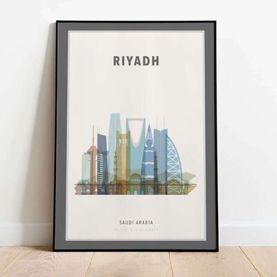 Riyadh Skyline City Map Poster (50 x 70 cm)