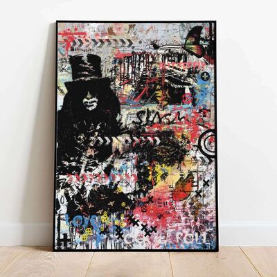 Rock and Roll Music Slash Pop Graffiti Poster (42 x 59.4cm)