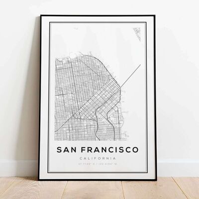 San Francisco City Map Poster (42 x 59.4cm)