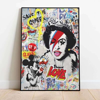 Save the Queen Pop Graffiti Poster (42 x 59.4cm)