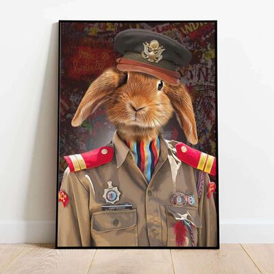 Sergeant Rabbit Poster (50 x 70 cm)