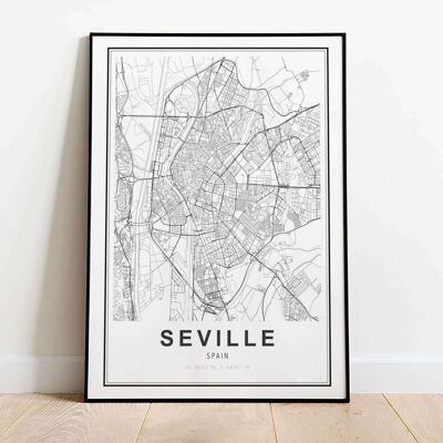 Seville Spain City Map Poster (42 x 59.4cm)