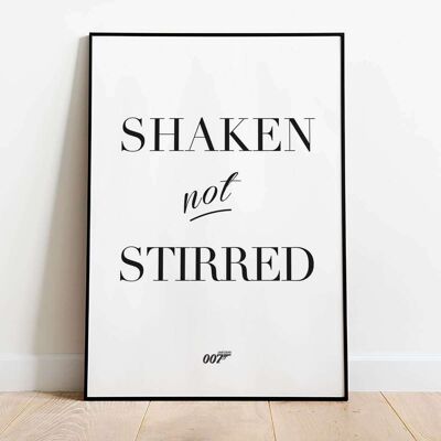 Shaken not stirred Typography Poster (42 x 59.4cm)