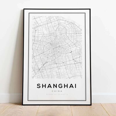 Shanghai City Map Poster (50 x 70 cm)
