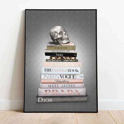 Skull Fashion Books Poster (42 x 59.4cm)