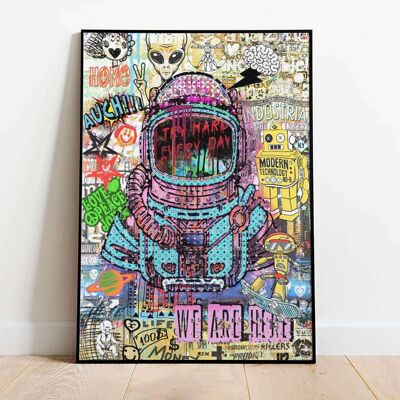 Spaceman Pop Art Poster (42 x 59.4cm)